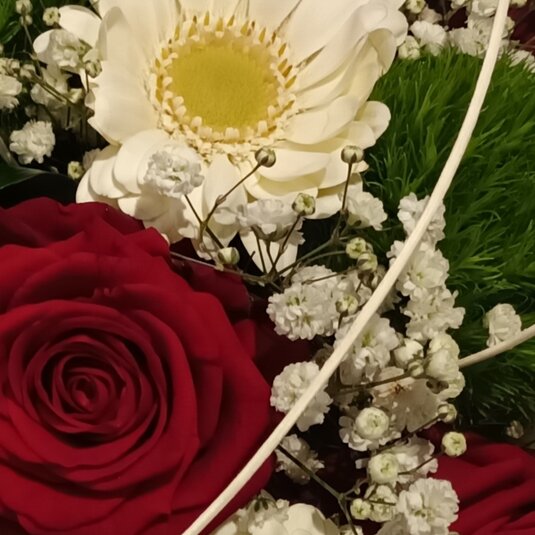 Boeket rood en wit
